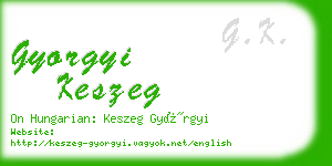 gyorgyi keszeg business card